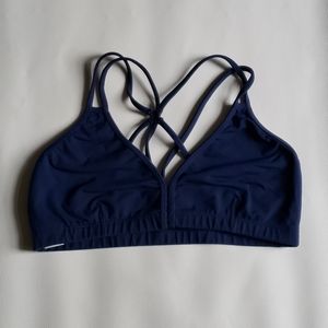Sadhana Blue Strappy Sports Bra, NWOT, sz L